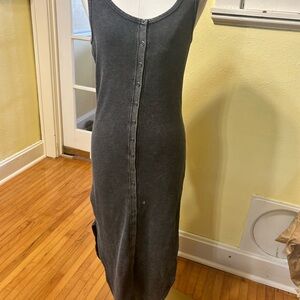 Women's Gray Button-Down Dress